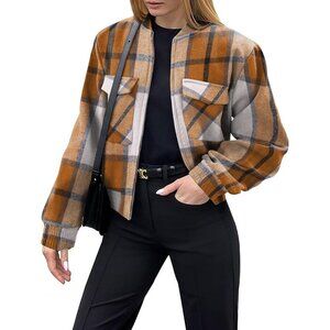 Women's Cropped Bomber Jacket Poly Cotton Small Casual Street Wear